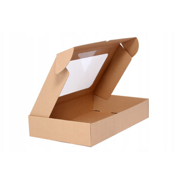 Pudełko z okienkiem fasonowe 22x9x3cm