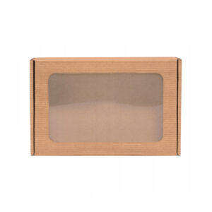 Pudełko z okienkiem karbowane 38x24x7 cm