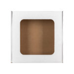 Pudełko z okienkiem fasonowe 25x25x7 cm białe