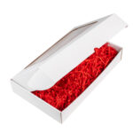 Pudełko z okienkiem fasonowe 38x24x7 cm białe