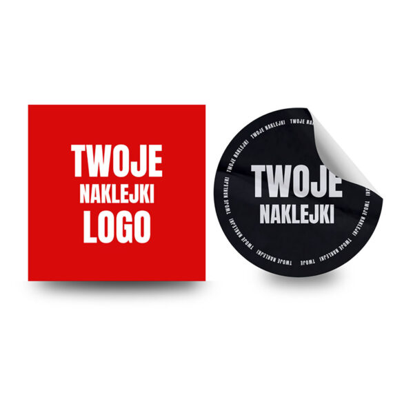 Naklejki 4 cm koło lub kwadrat 200szt