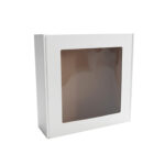 Pudełko z okienkiem fasonowe 30x30x10 cm białe